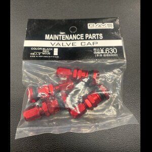 Rays Engineering Anodized Air Valve Stem With Cap Pack of 4 Valve Stem Caps red